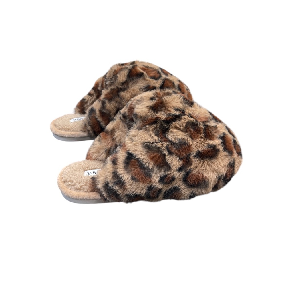 Women's Leopard Faux Fur Fuzzy Slippers